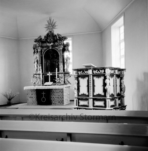 Chor mit Altar und Kanzel, 1962