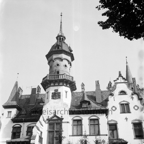 Giebelfront mit Turm, Ansicht von Süden, 1980