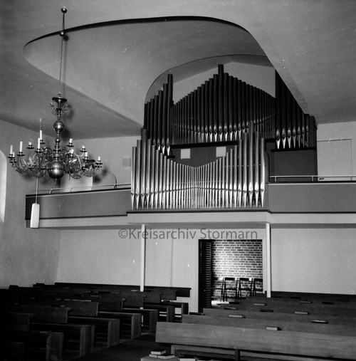 Kemper-Orgel und Renaissanceleuchter, 1962