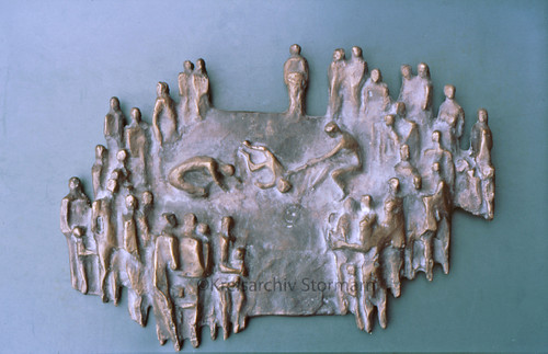 Bronzerelief Kaukasischer Kreidekreis, 1987